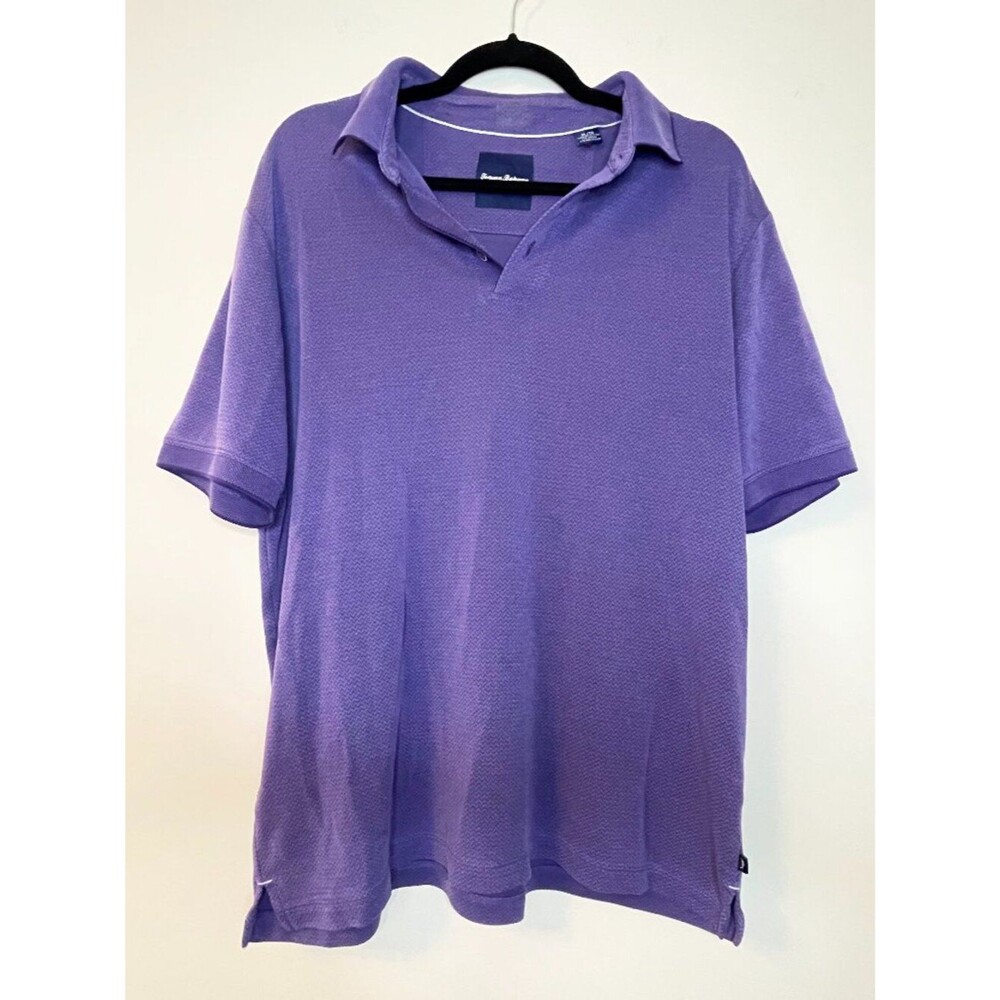 Tommy Bahama Purple Polo Shirt Men's XL Modal Blend Short Sleeve Luxury Casual